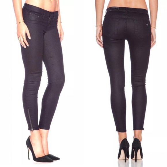 Rag & Bone Coated Legging Zipper Jeans - Size 27 - Picture 1 of 14